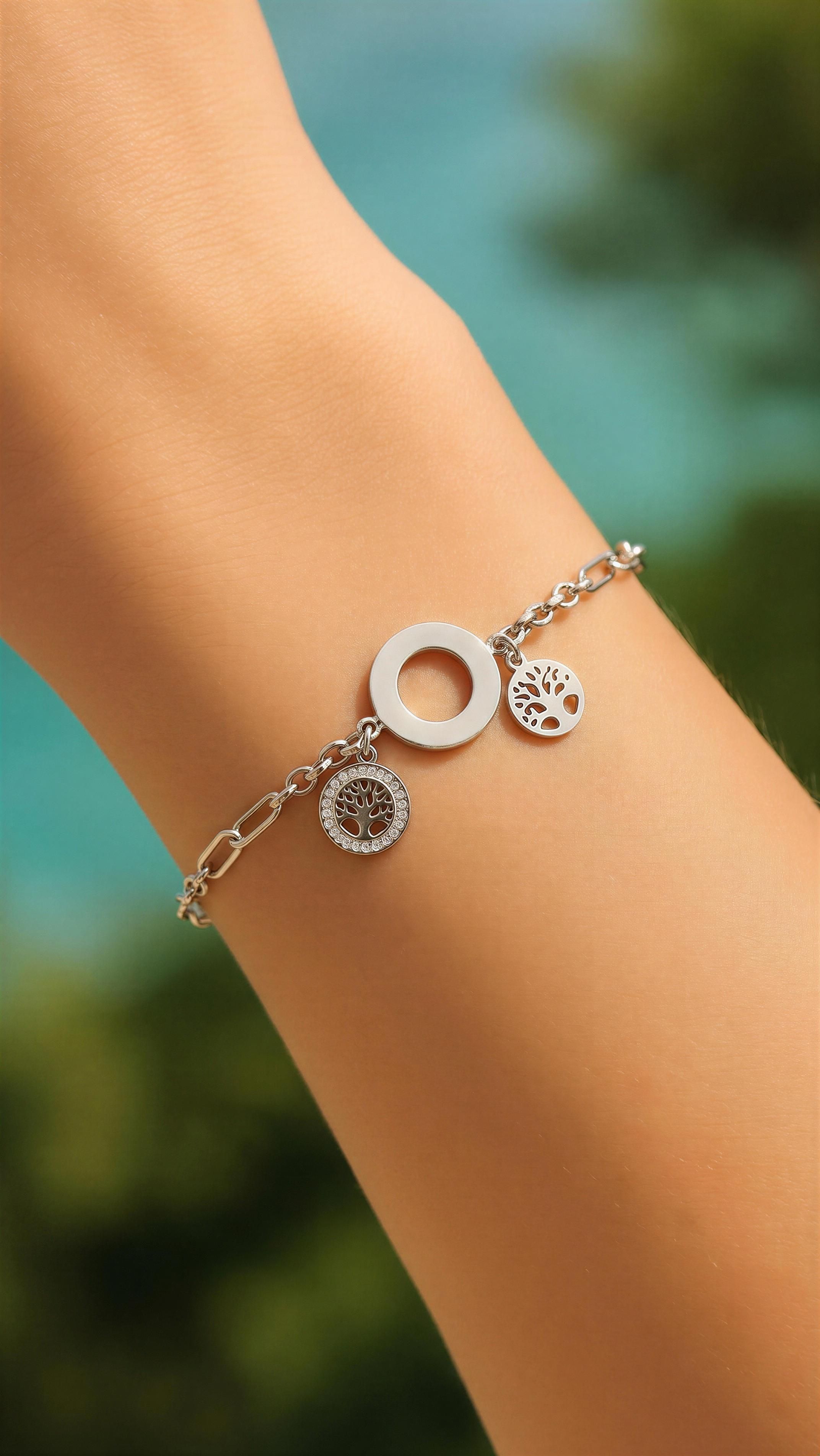 Pulsera acero árbol de la vida