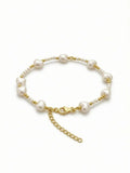 Pulsera corazón perla