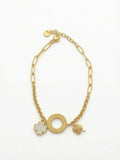 Pulsera acero trébol