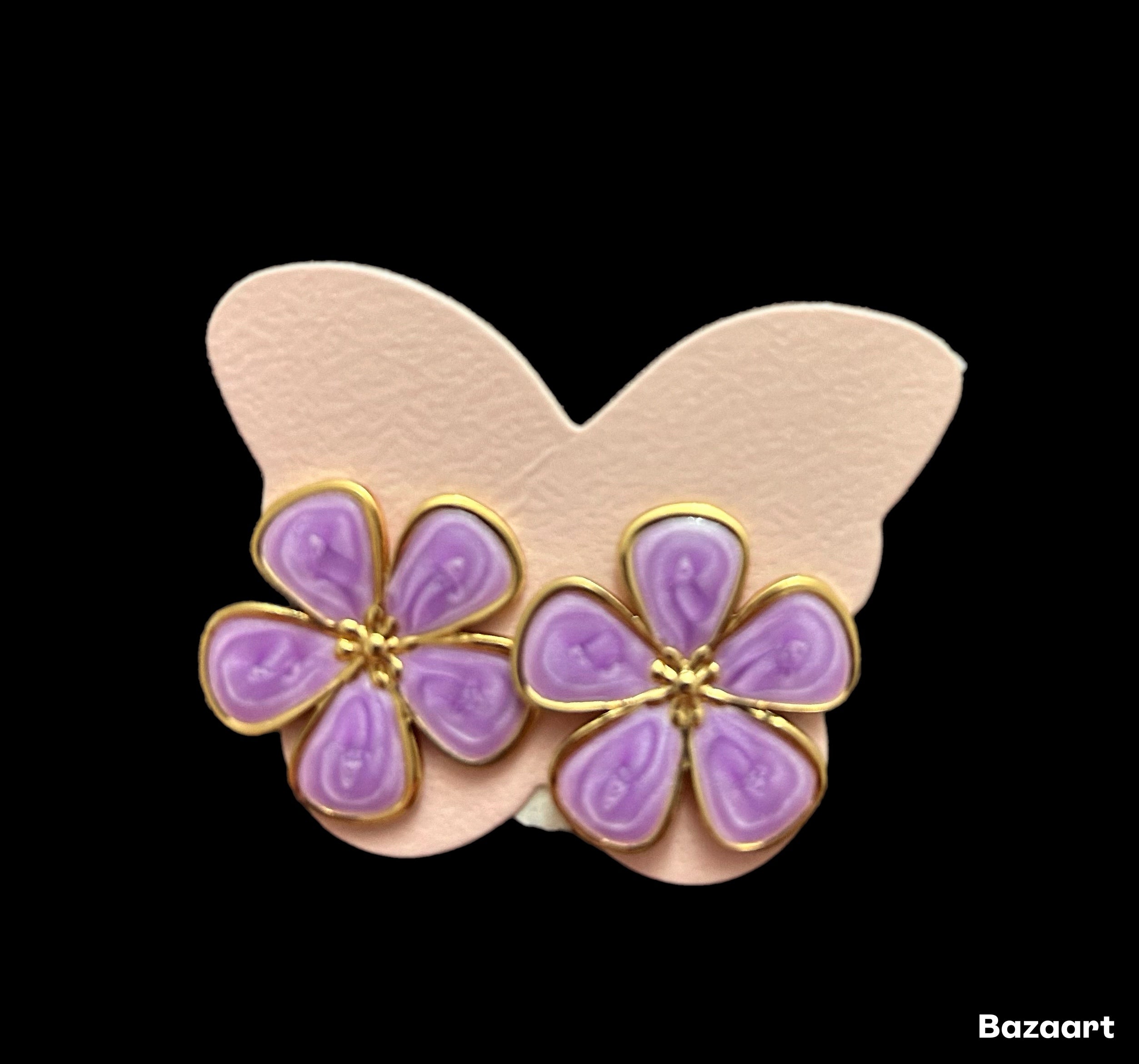 Pendientes flor esmalte
