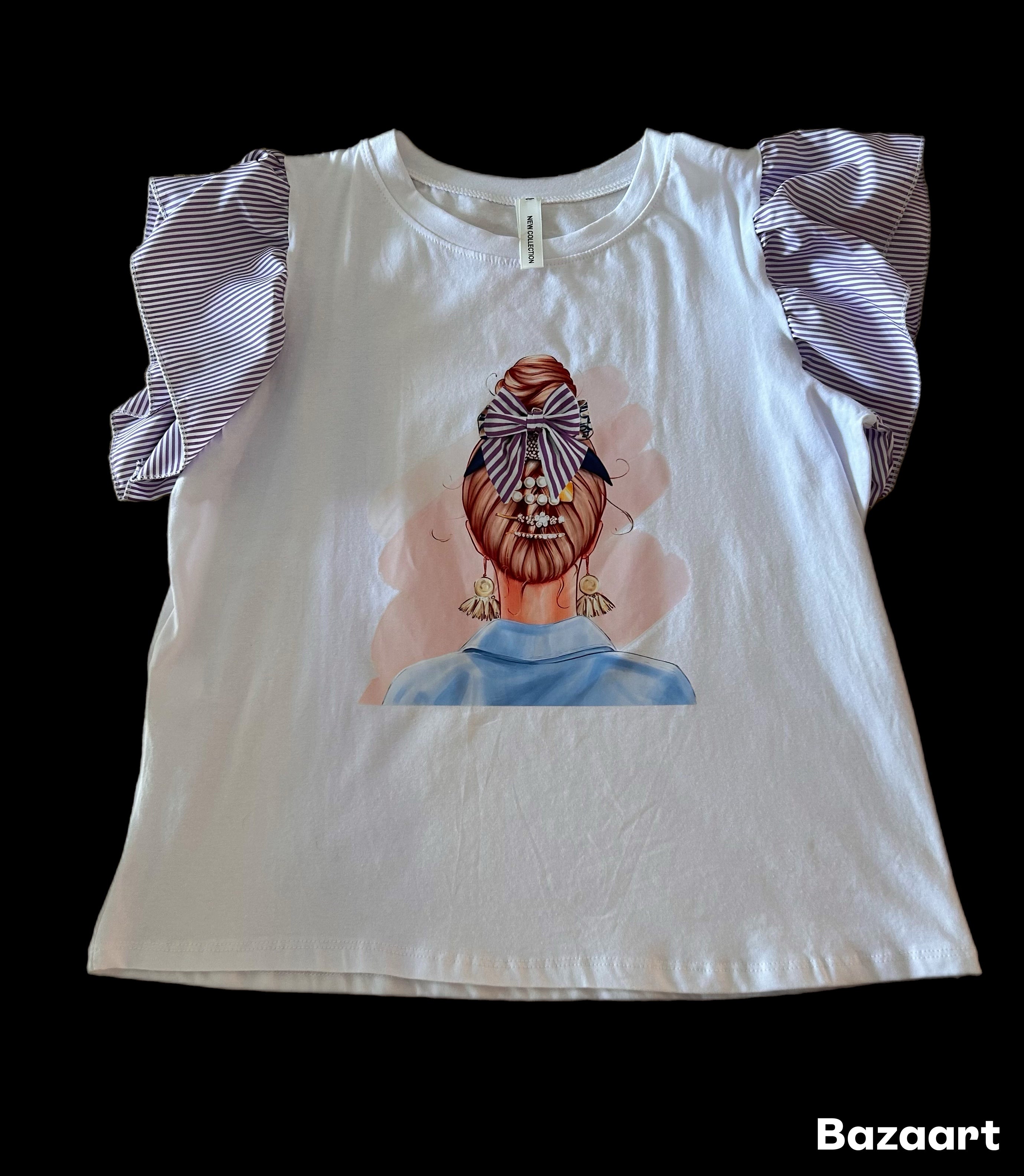 Camiseta lazo morada
