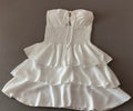 Vestido corto palabra de honor