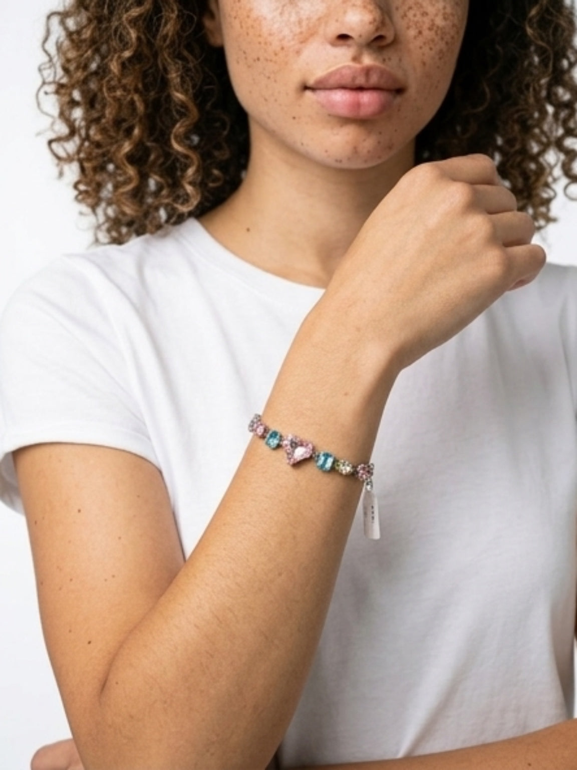 Pulsera corazón con piedras