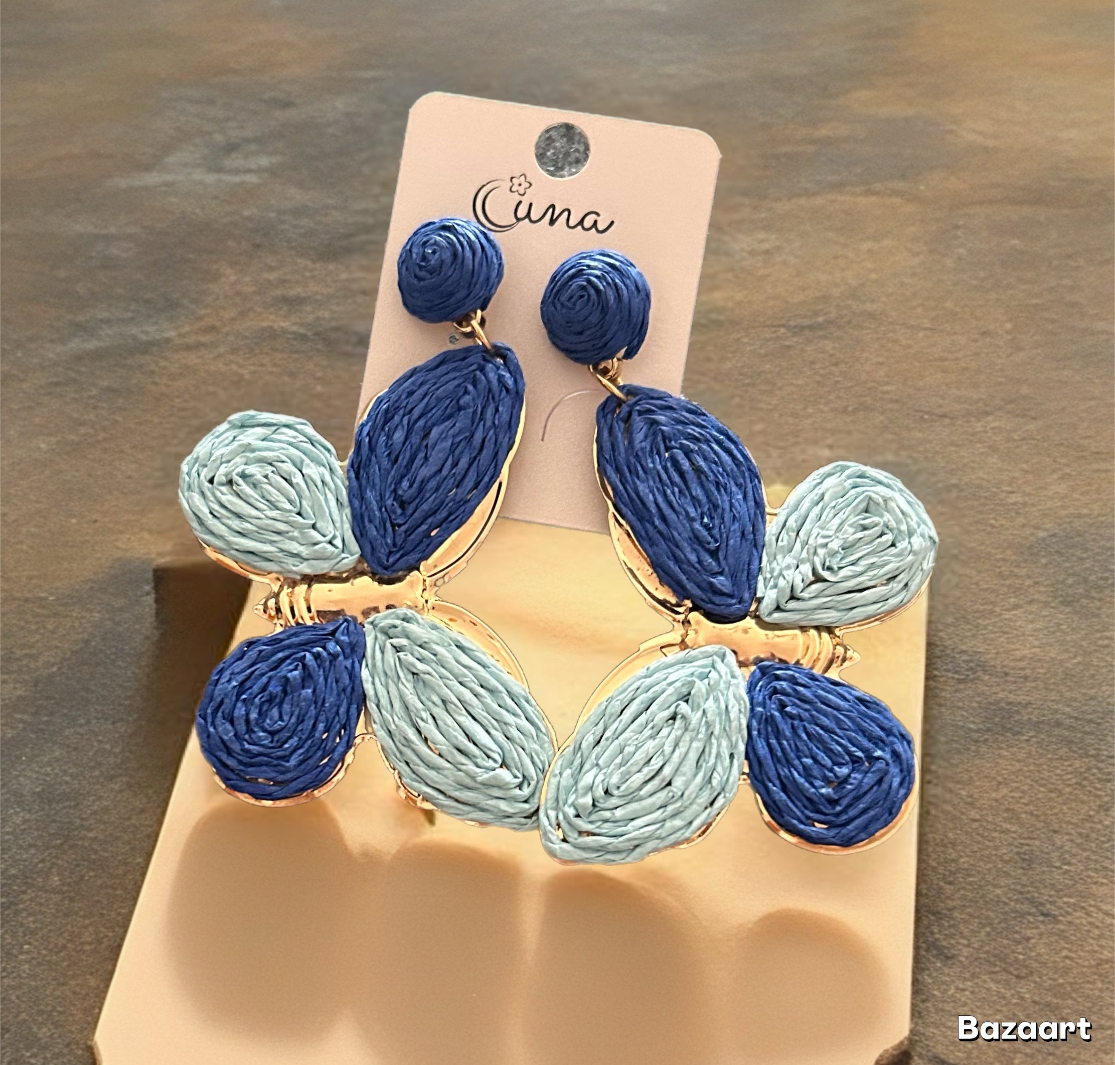 Pendientes grandes de mariposas esparto