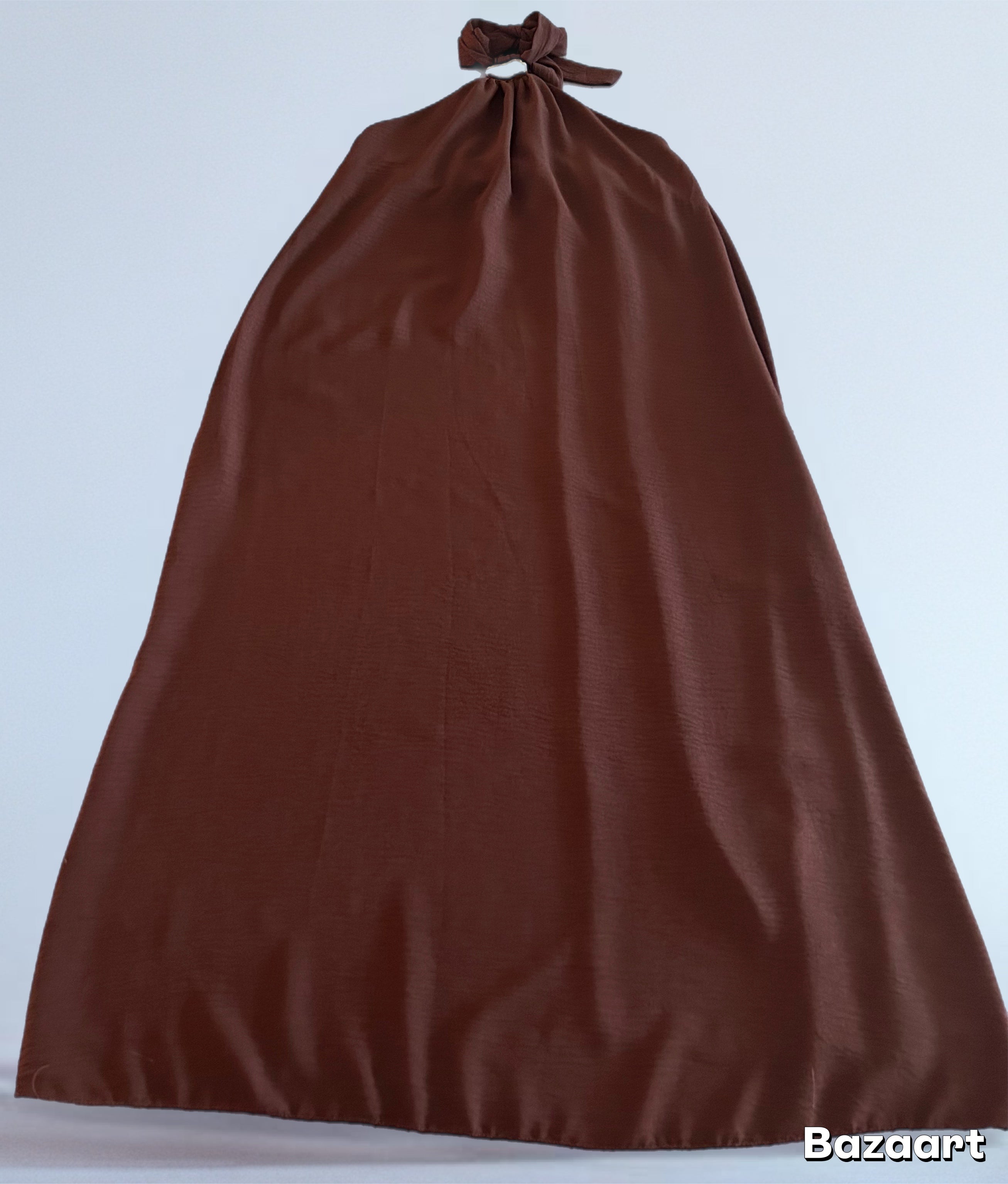 Vestido media pierna con nudo al cuello