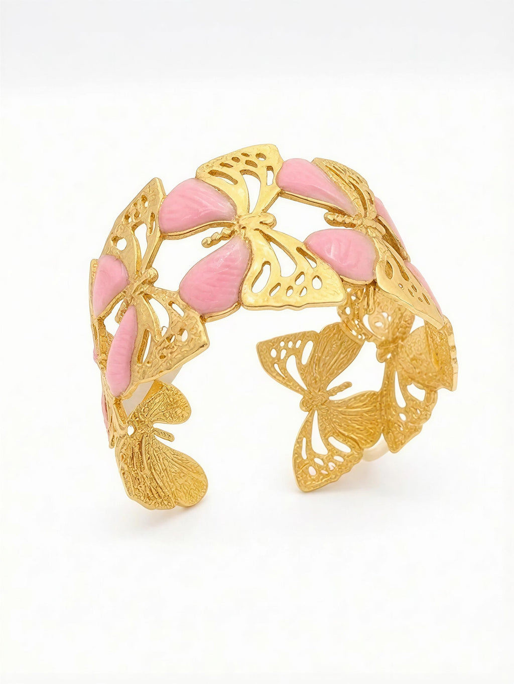 Brazalete mariposa rosa