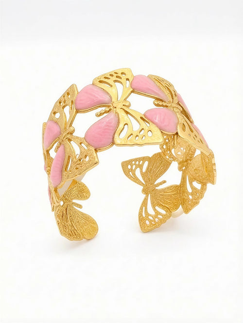 Brazalete mariposa rosa