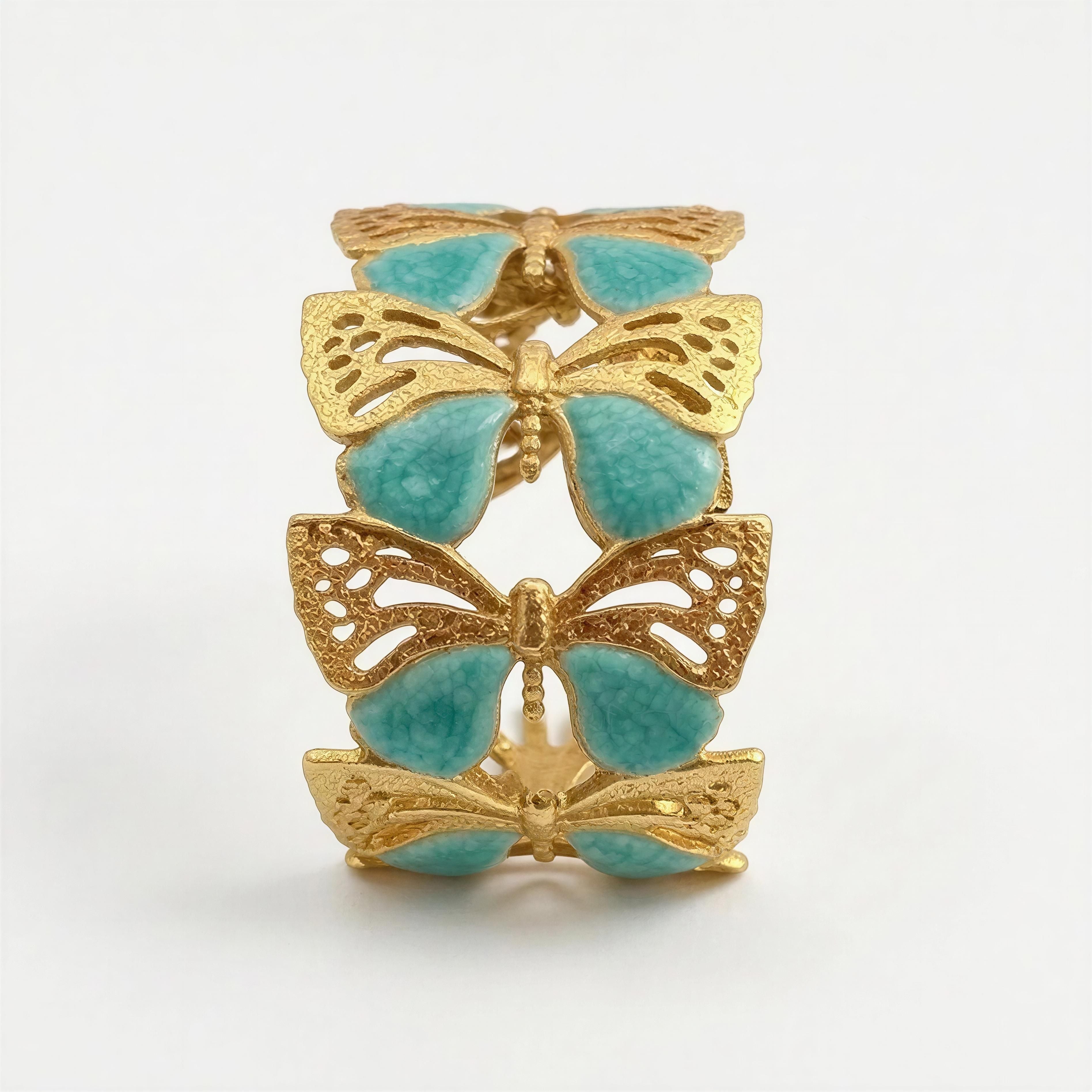 Brazalete mariposa turquesa